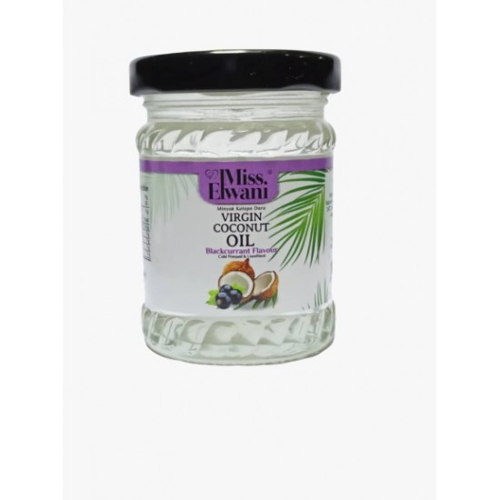 MINYAK KELAPA DARA BLACKCURRANT VIRGIN COCONUT OIL MISS ELWANI, 100 ml