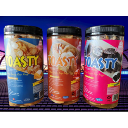 Toasty Krunch - Snek roti yang di bakar rangup krup krapp dengan 3 perisa premium